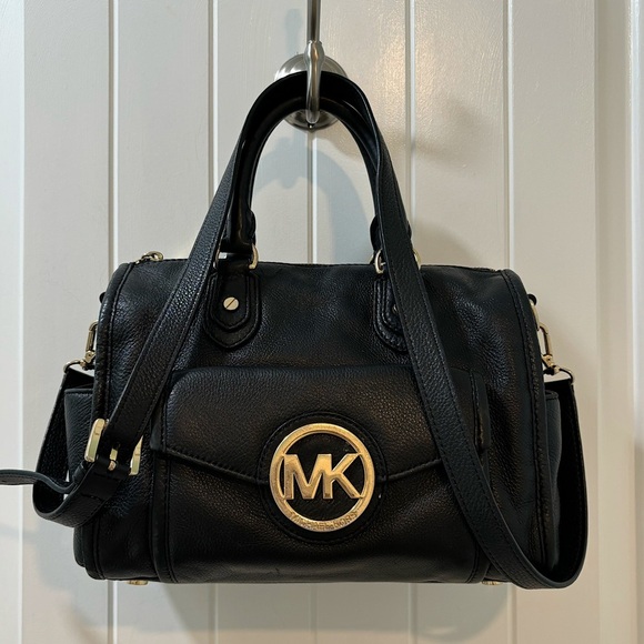 Micheal Kors Medium Margo Leather Crossbody Satchel Grunge Y2K - Picture 1 of 8